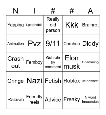 INSTAREELS BINGO Card
