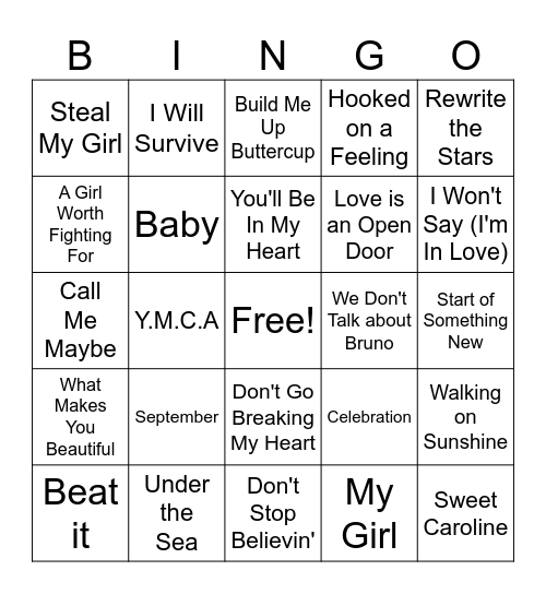 Valentine's Bingo Card