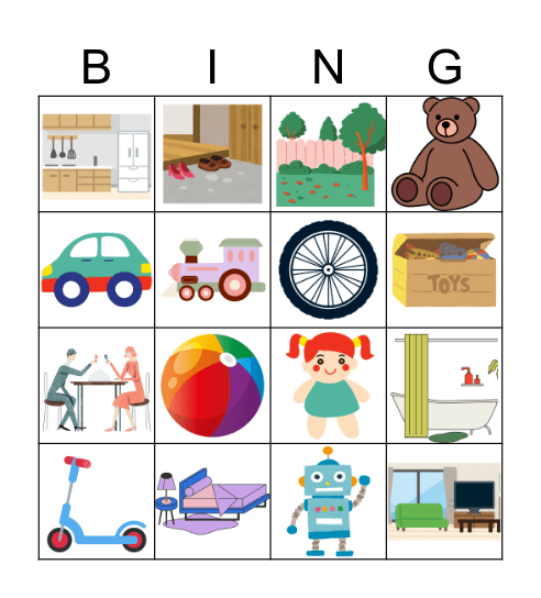 Bingo - Rooms & Toys Bingo Card
