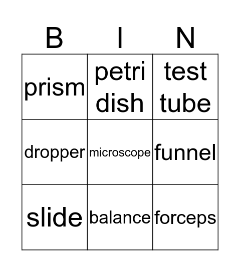 BB11 U4 Bingo Card