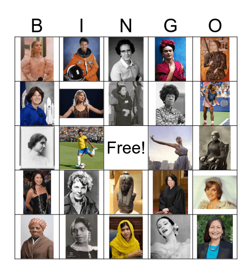 Women's History Bingo Card