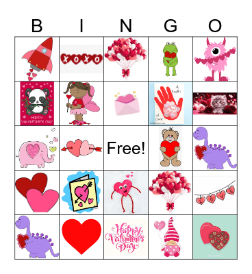 Valentines Day Bingo Card