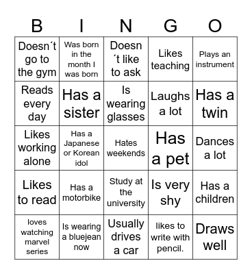 CIA Valentine´s Day Bingo Card