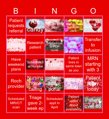 Valentines Bingo 2/14/2025 Bingo Card