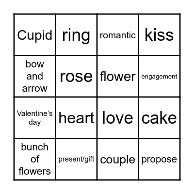 Valentine's Day Bingo Card