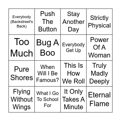 Round 2 Bingo Card