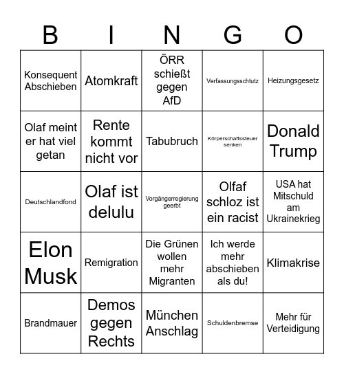 Die vier Reiter der Apokalypse (Quadrell) Bingo Card