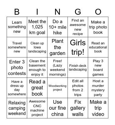 2025 Bingo Card