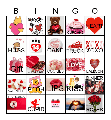 Valentine Bingo Card