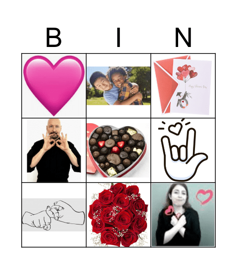Valentine's Bingo Card
