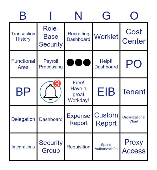 Workday Bingo Card