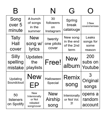 WE ARE NOT DONE | HiTS 2025 BINGO CARD Bingo Card