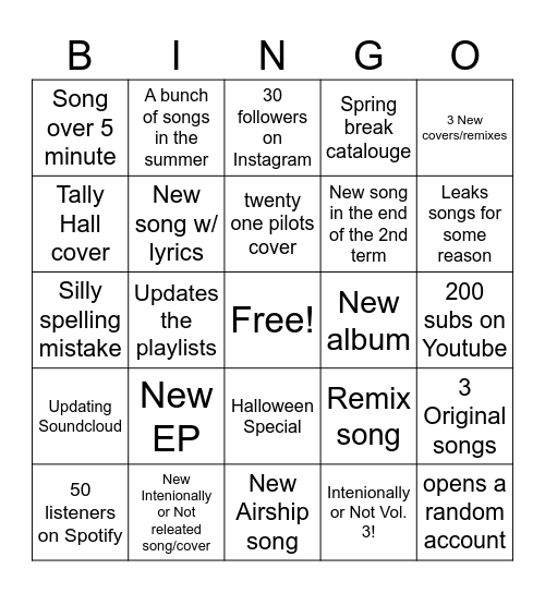 WE ARE NOT DONE | HiTS 2025 BINGO CARD Bingo Card