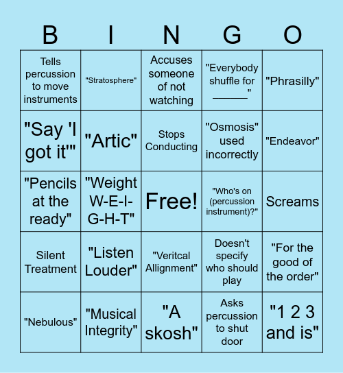 BLINGO! Bingo Card