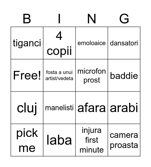 ome Bingo Card