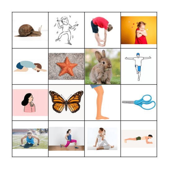 Movement Bingo! Bingo Card