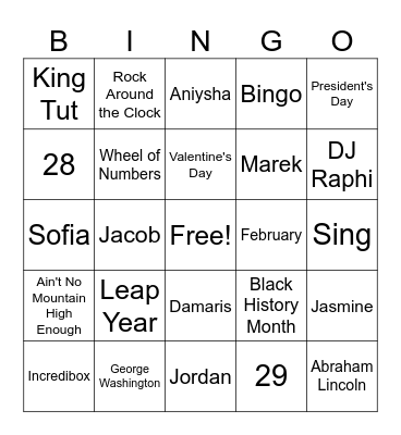Bingo Card