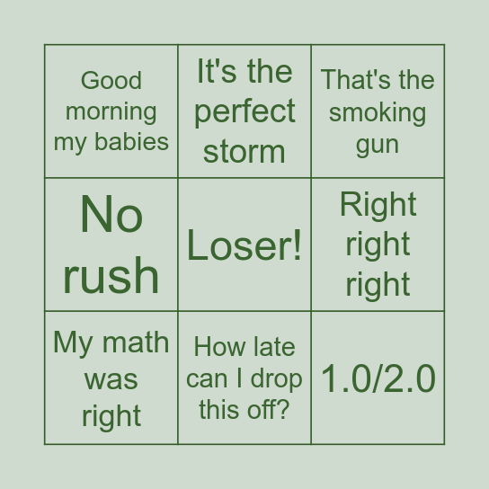 LAB Bingo Card