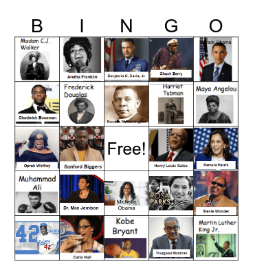 Black History Month Bingo Card