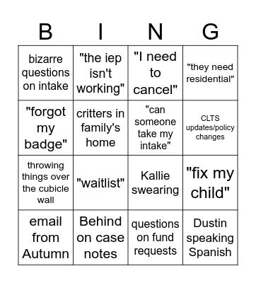 CCS Kids Bingo Card Bingo Card