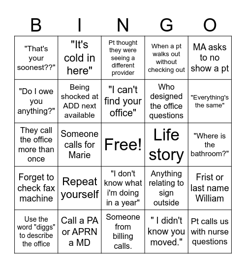 Beaches Bingo Card