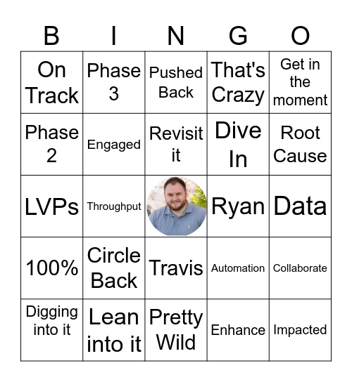 Corey Bingo Card