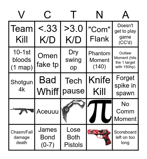 GC Co-stream Bingo Card