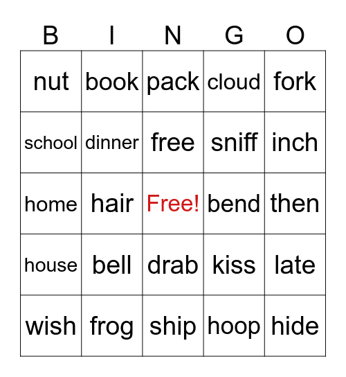 Final Sounds Bingo Card