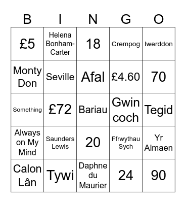 CHWEFROR 14 2024 Bingo Card