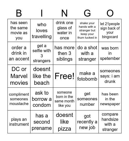Karmerei Bingo Card