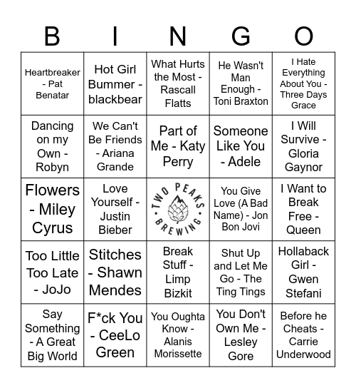 💔HEARTBREAK BINGO💔 #1 Bingo Card