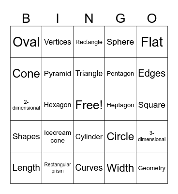 MATH-O! Bingo Card