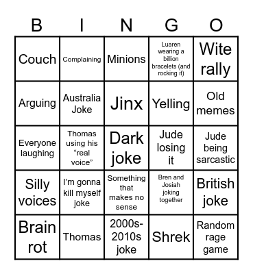 Microwave society bingo Card