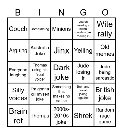 Microwave society bingo Card