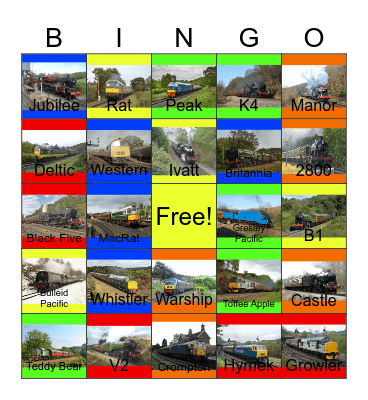 Severn Valley Railway-Past to the Present Bingo Card