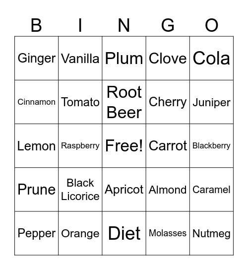 Doctor Pepper Bingo Card