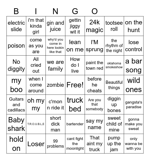 mixed Bingo Card