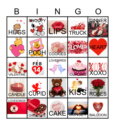 Valentine Bingo Card