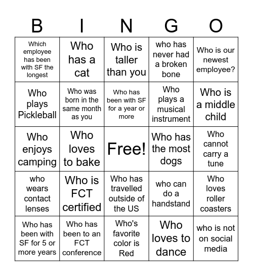 Saint Francis Team Arkansas Bingo Card