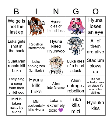 WEIGE ALNST PREDICTIONS Bingo Card
