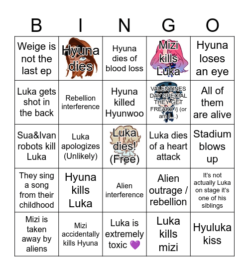 WEIGE ALNST PREDICTIONS Bingo Card