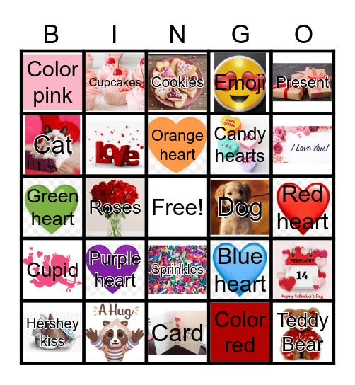Cloverly Valentine's Bingo Card