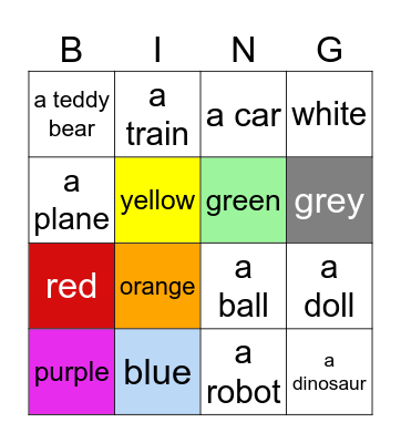 TOYS Bingo Card