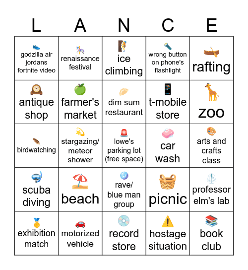 oh no! call an ambu Bingo Card