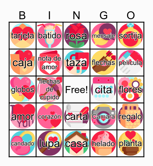 Valentines Day Bingo Game Bingo Card