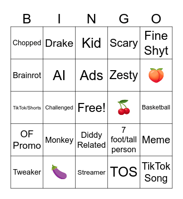 IG REELS BINGO Card