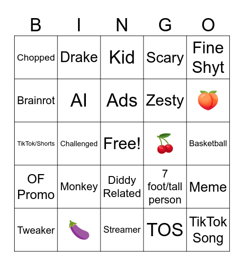 IG REELS BINGO Card