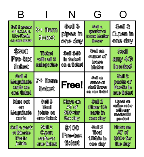 Canna-Bingo! Bingo Card
