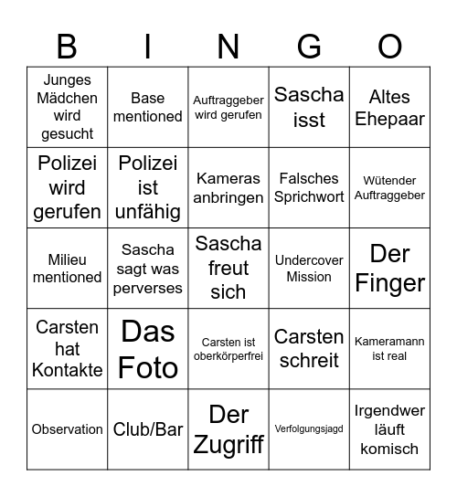 Carsten Stahl Bingo Card