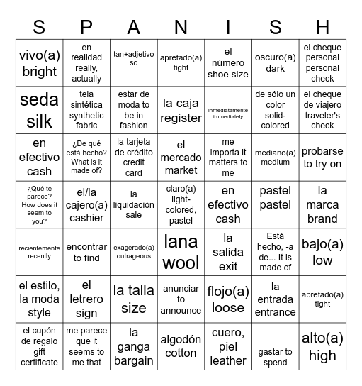 Authentico 2B Bingo Card